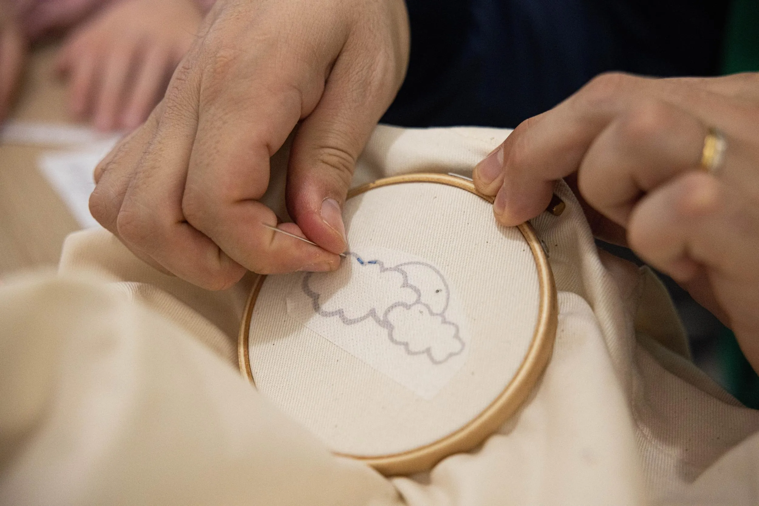 Atelier broderie team building entreprise