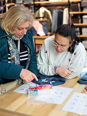 Pièce brodée terminée